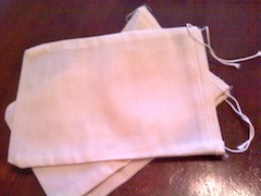 Hops bags or sacks used to contain hops during boil. Hops bags or sacks used to contain hops during home brewing
